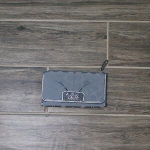 Coach Charcoal Wallet with Black Detailing